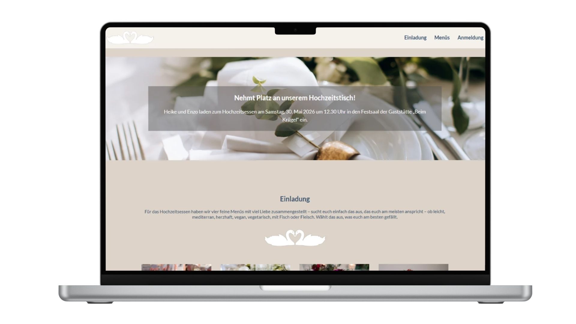 Hochzeit ZP Main Interface Mockup