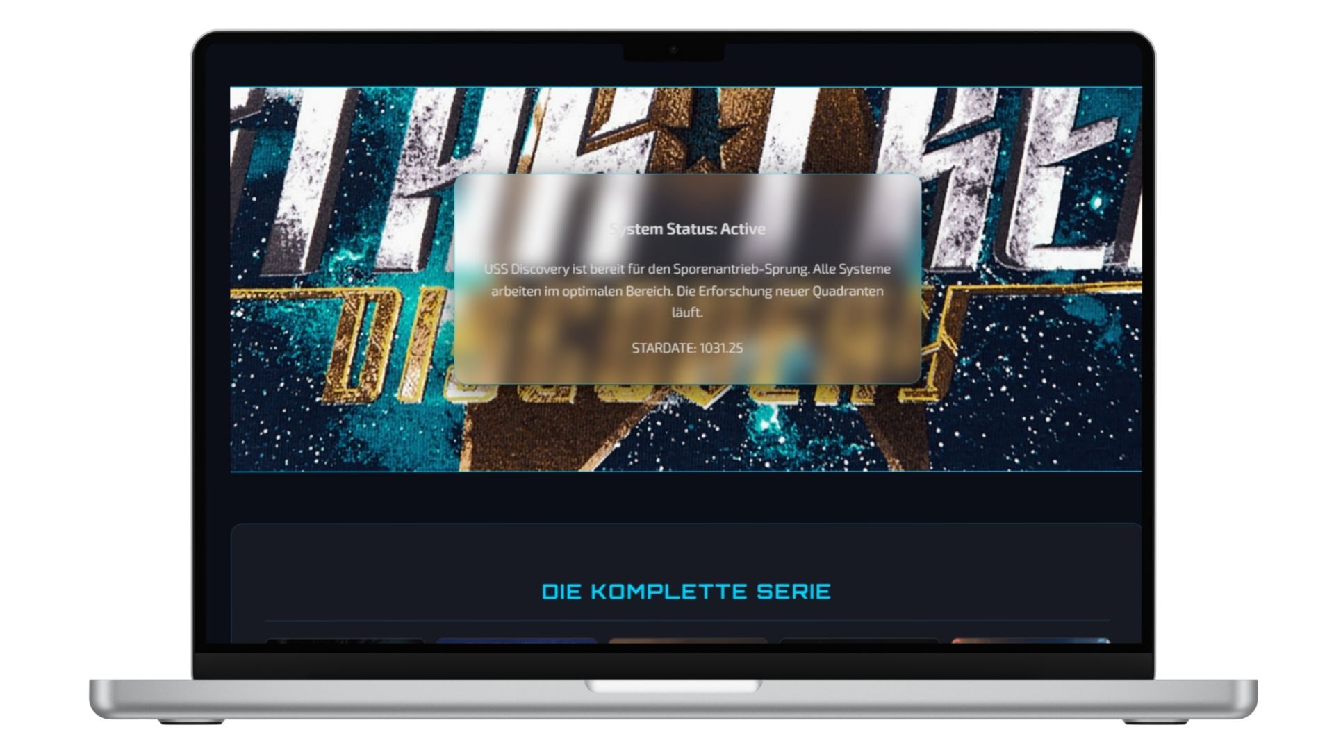Detail Screen 1 - Menü-Auswahl